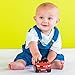 Bright Starts Ford Rattle & Roll Mustang Race Oball Car Toy Push and Go Vehicle, Easy Grasp, Ages 3 Months+, Red & Black
