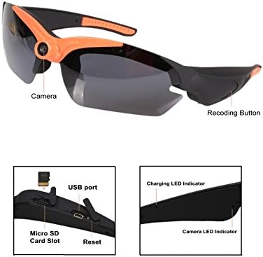 Custos Bluetooth 1080p Video Sun Glasses POV Recording Eyewear &amp; HD DVR Spy Camera - Push Button &amp; Hands Free Camcorder Captures Hunting Fly Fishing Outdoor Extreme Sports