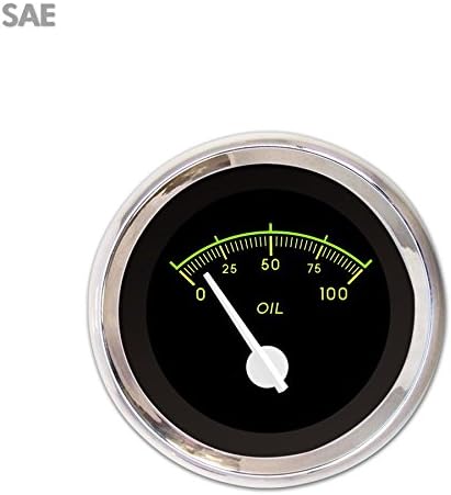 Oil Pressure Gauge - SAE VX Black , White Modern Needles, Chrome Trim Rings rhr car accessories ltr hotrod bbc bbs 671 wide 5 uconnect sportsman procharger socal sprint car tpi scta late model parts