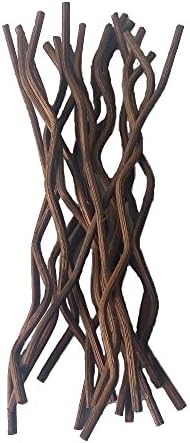 60 Pcs Premium Brown Wavy Rattan Reed Fragrance Diffuser Replacement Refill Sticks