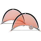 GOLME PRO Pop Up Soccer Goal - Two Portable Soccer Nets with Carry Bag - Sizes 2.5’, 4’ and 6’
