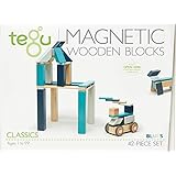 42 Piece Tegu Magnetic Wooden Block Set, Blues