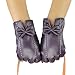 D.King Winter Leather Gloves for Women, Touchscreen Texting Warm Driving Gloves