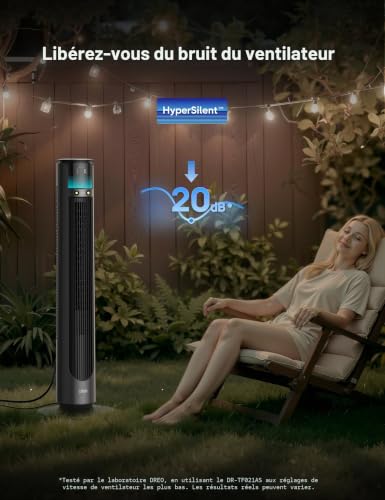 DREO TurboCool 711AS Outdoor Mist Fan, 10m/s, 12 Speed, 4 Modes, 150° Oscillation, Quiet 20dB, DC Motor, Weatherproof, Indoor and Outdoor