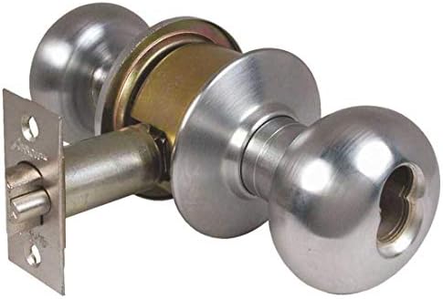 Arrow Lock M11TA-IC-300-121-26D MK Entry Lockset Tudor Knob 2-3/8 In. BS IC Less Core Dull Chrome