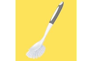 Dish Brush with Handle, Kitchen Scrub Brushes for Cleaning, Dish Scrubber with Stiff Bristles for Sink, Pots, Pans