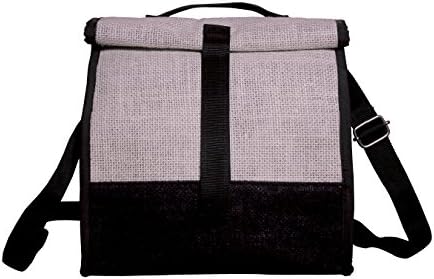Flyura Stylish Jute Lunch Bag with Adjustable Shoulder Handle Shopping Bag vagitable Bag