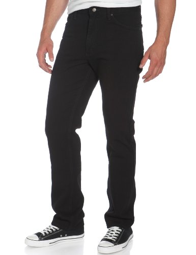 Lee Men's Regular Fit Straight Leg Jean, Double Black, 40W x 36L
