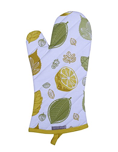 Pot Holders and Oven Mitts, Unique Citrus Splash Design, Heat Resistant, Made of 100% Cotton, Eco-Friendly & Safe, Set of 1 Oven Mitt and 1 Pot Holder, Pot Holders and Oven Mitts Sets By CASA DECORS