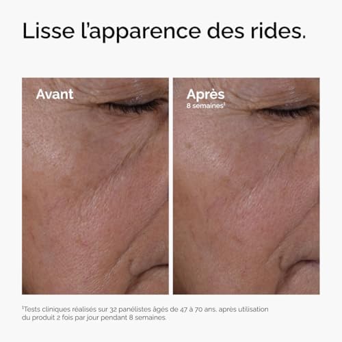 Sérum Multi-Peptides + Acide Hyaluronique, Formule anti-âge pour éliminer les pattes d'oie, améliorer l'élasticité et la fermeté de la peau, 30 ml