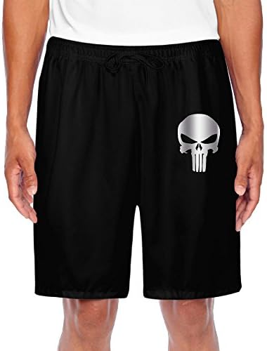 Men's Punisher Platinum Style Shorts Workout Pants Black