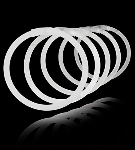 8" lumistick brand glowsticks glow stick bracelets white (tu…