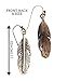 Bohemia Feather Antique Gold Brass Earrings - Spunky Soul Collection (gold-plated-base)