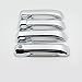 E-Autogrilles Triple Chrome Plated ABS 4 Door Handle Covers without Passenger Key Hole for 09-16 Dodge Ram 1500 / 10-16 Dodge Ram 2500/3500 / 05-10 Jeep Grand Cherokee / 06-10 Jeep Commander (64-0210)