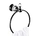 AUSWIND Antique Black Crystal Towel Ring Solid Brass Wall Mounted Bathroom Hardware HZ4