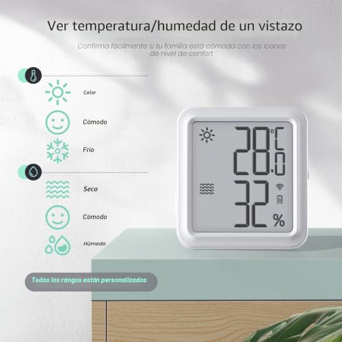 Inkbird WiFi Thermometer Hygrometer, IBS-TH3-PLUS WiFi Indoor Temperature Sensor with LCD Display, App Supports, Alert and Data Storage, Thermometer and Digital Hygrometer for Cellar, Greenhouse