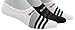adidas Women's Superlite Super No Show Sock (3-Pair), White/Black, Medium, (Shoe Size 5-10)