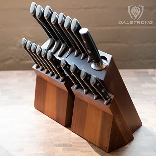 DALSTRONG Knife Block Set 18 Piece Colossal Knife Set Gladiator