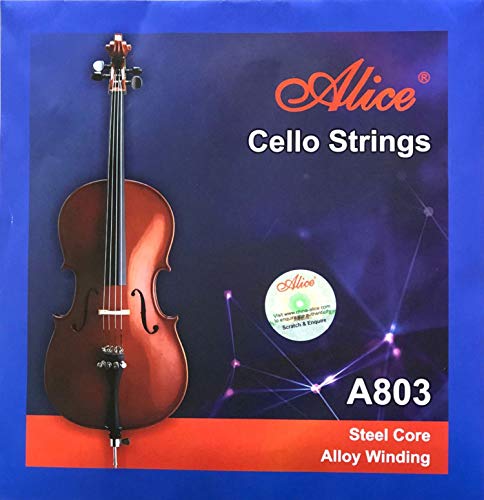 image for 5 Packs Full Set Replacement Alice A803 Steel Core Nickel Silver Wound