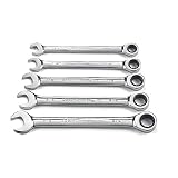 GEARWRENCH 5 Pc. 12 Point Ratcheting Combination SAE Wrench Set - 93005
