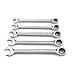 GEARWRENCH 5 Pc. 12 Point Ratcheting Combination SAE Wrench Set - 93005