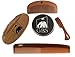 G.B.S Beard Brush & Beard Comb Set with Mustache Comb, Natural Boar Bristle Brush, Wood Fine Tooth Comb, Natural Beard Oil, Hair Styling Comb 5 Pc Grooming Kit For Men