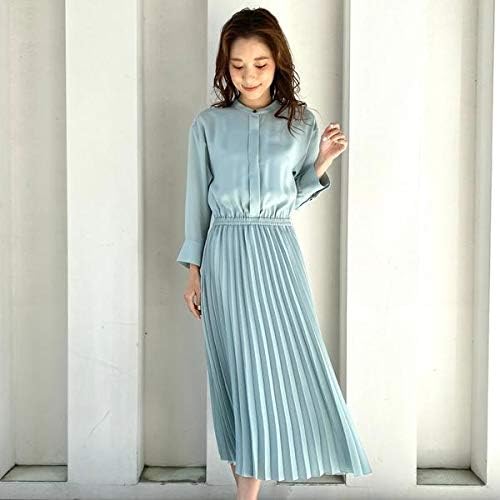 Amazon ロートレアモン Lautreamont ドッキングプリーツワンピース 9号 グリーン ワンピース チュニック 通販