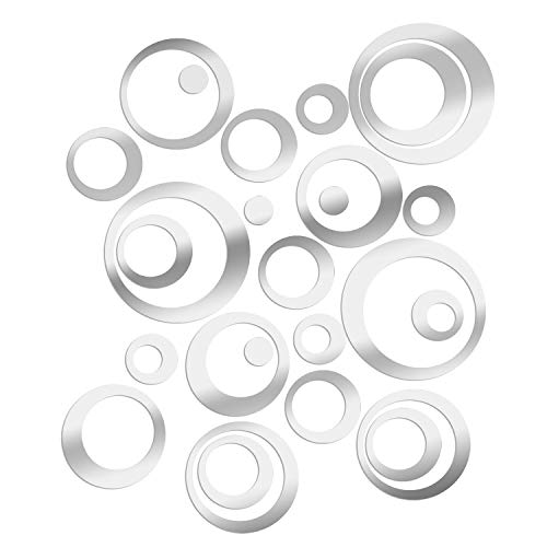 Aneco 48 Pieces DIY Circle Mirror Wall Decals Removable Acrylic Mirror