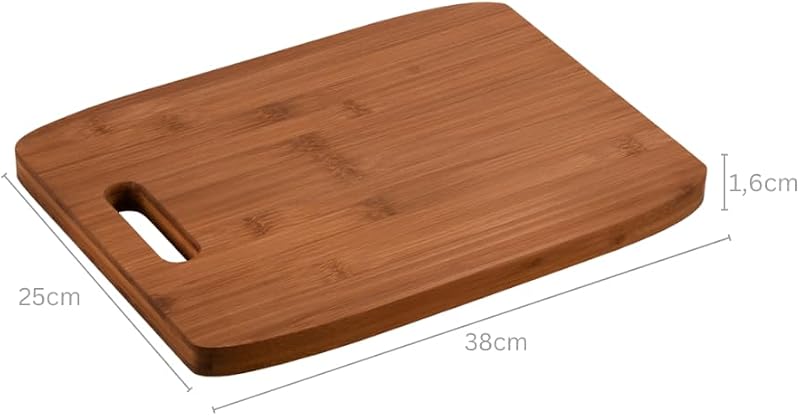 - Tabla de cortar y servir 38 × 25 × 1,6 cm – Bambú FSC® – aceitada con aceite BIOFA – resistente a la humedad y resistente – 59380 — foto 2 de 2