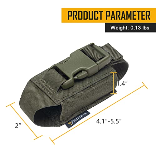 IDOGEAR Tactical Flashlight Holder Molle flashbang Pouch Magazine Pouch