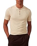 Kallspin Men's Vintage Knitted Polo Shirt Short