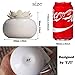 YJY Ceramic Aromatherapy Essential Oil Diffuser, Lotus Flower Humidifier Portable for Office, USB Auto Shut-Off Intermittent 8 Hours Work Air Purifier(White-White)