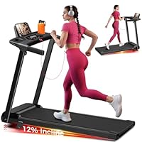 Aiteid Treadmill with Incline,3.0HP Small Treadmills for Home,Portable Electric Treadmill with Handles,Lightweight Walking Pad,Compact Running Treadmills,Walking Pad with Handle,300LBS Capacity