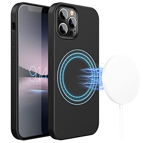 AICase Silicone Case iPhone 13 Pro Max(6.7") Compatible with MagSafe, Built-in 38-Magnets Liquid Silicone Gel Rubber Slim Case with Soft Microfiber Lining Silky Touch Protective Case