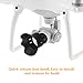 Powerextra Protective Durable Plastic Camera Lens Cap Cover + Flower Petal Lens Hood + Carbon Fiber Gimbal Guard for DJI Phantom 3 Advanced, 4K and Professional Drone