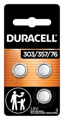 Duracell 303/357/76 Silver Oxide Battery 3 Count