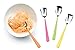 RSVP International Ice Cream Tool Collection, Dishwasher Safe, Large Handle, Colored Handle Spoons, 4 Piece