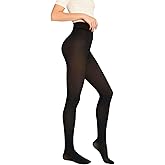 Pocleanyo Fleece Lined Tights Women, Fake Translucent Pantyhose Sheer Warm Leggings, Thermal Thick Tights for Women