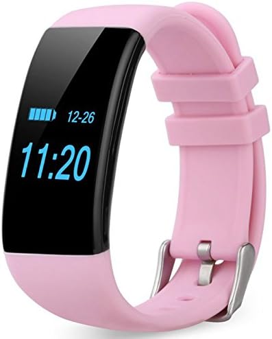 Igrosso Fitness Tracker With Heart Rate Monitor Step Walking Distance Calorie Counter Bluetooth Smart Bracelet Activity Wristband for IOS Android Devieces Samsung Iphone Smartphone (Pink)