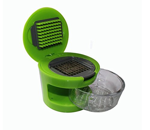 URBeauty 1Pcs Garlic Mincer Garlic Chopper - Garlic Press Very Sharp Stainless Steel Blades Ginger Garlic Grater Press Grinding Planer Garlic Slicer - Stainless Garlic Press