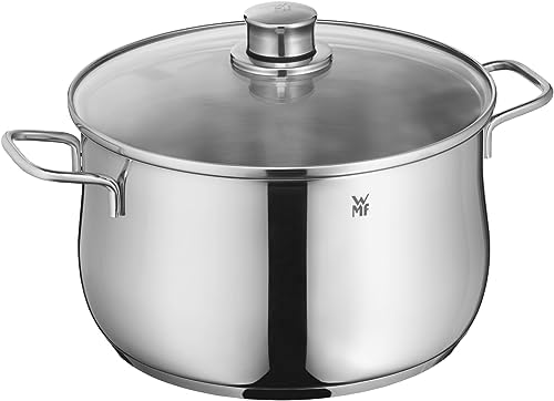 Diadem Plus Casseruola alta con coperchio, in acciaio INOX 18/10, 24 cm
