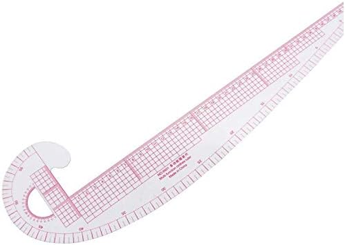 Koedu 3-in-1 Plastic Linear Scale French Curve Metric Sewing Ruler Measuring Tailoring Sewing Ruler 5pcs