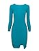 TAM WARE Women's Stylish Slim Fit Knit Sweater Boat Neck Bodycon Dress by Tom's Ware