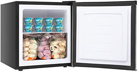 ZOFFYAL Compact Refrigerator,Mini Refrigerator for Bedroom Office or Dorm with Adjustable Remove Glass Shelves Compact Refrigerator 1.1CU.FT