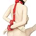 Demarkt Bondage Slave Neck Collar and Handcuff Behind The Back Arm Binding Romance BDSM Flirting Sex Toy Sensuality Products for Female Red