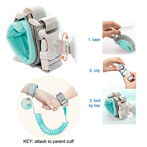 Child Leash Backpack Harness for Kid, 3-in-1, Anti Lost Wrist Cuff with Lock + 1.5m Link + Safety Walking Backpack for Girls, Boys - Thumbnail 4