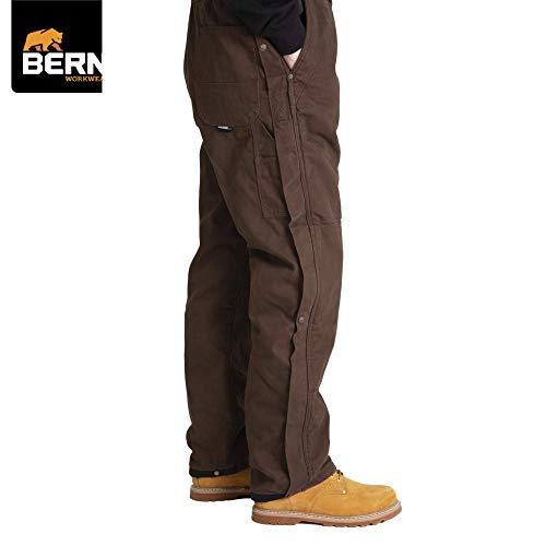 Berne Men's Deluxe Insulated Bib Overall, Large Tall, Olive Duck