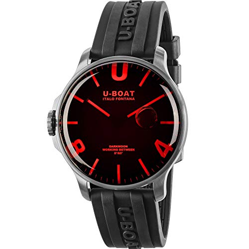 Darkmoon-red-Mens-Analog-Quartz-Watch-with-Stainless-Steel-Bracelet-8465