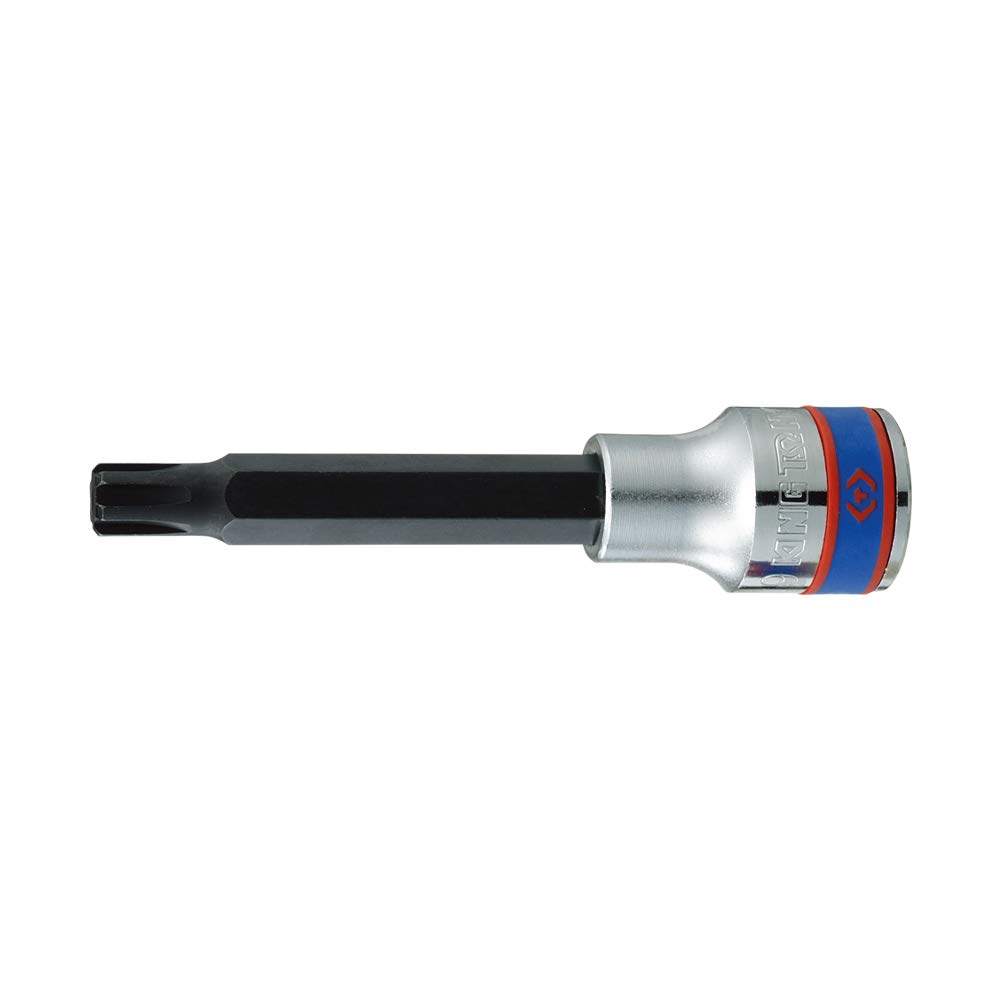 KING TONY 404912 Socket 1/2" Con Bit Ribe M12 L:100mm for DIYers & Professionals, Made for Repair and Installation tasks, 100mm