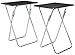 AINGOO TV Trays Set of 2, Folding Snack Tables No Assembly Required, TV Trays for Eating at Couch Sofa, Black
